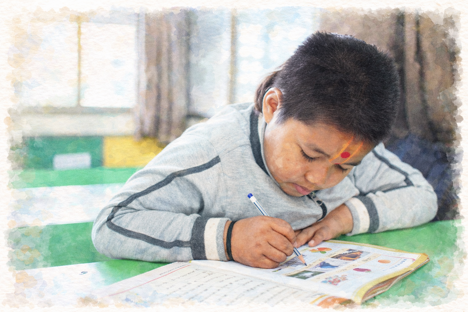 Happy children in a safe nurturing environment at Vrajbhoomi Ashram playing together